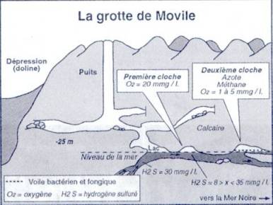 Schéma de la grotte
